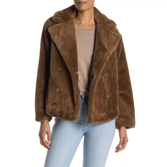 Vince Brown Teddy Faux Fur Jacket (PTP-19.5) - Picture 1 of 8